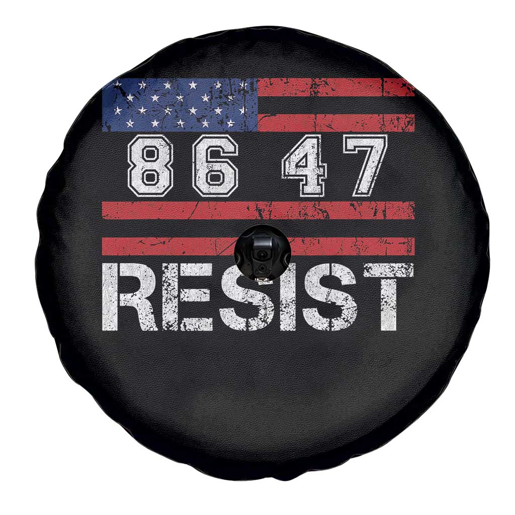 8647 Resist Spare Tire Cover Retro Social Justice American Flag - Wonder Print Shop