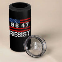 8647 Resist 4 in 1 Can Cooler Tumbler Retro Social Justice American Flag - Wonder Print Shop