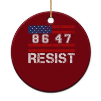 8647 Resist Ceramic Ornament Retro Social Justice American Flag - Wonder Print Shop