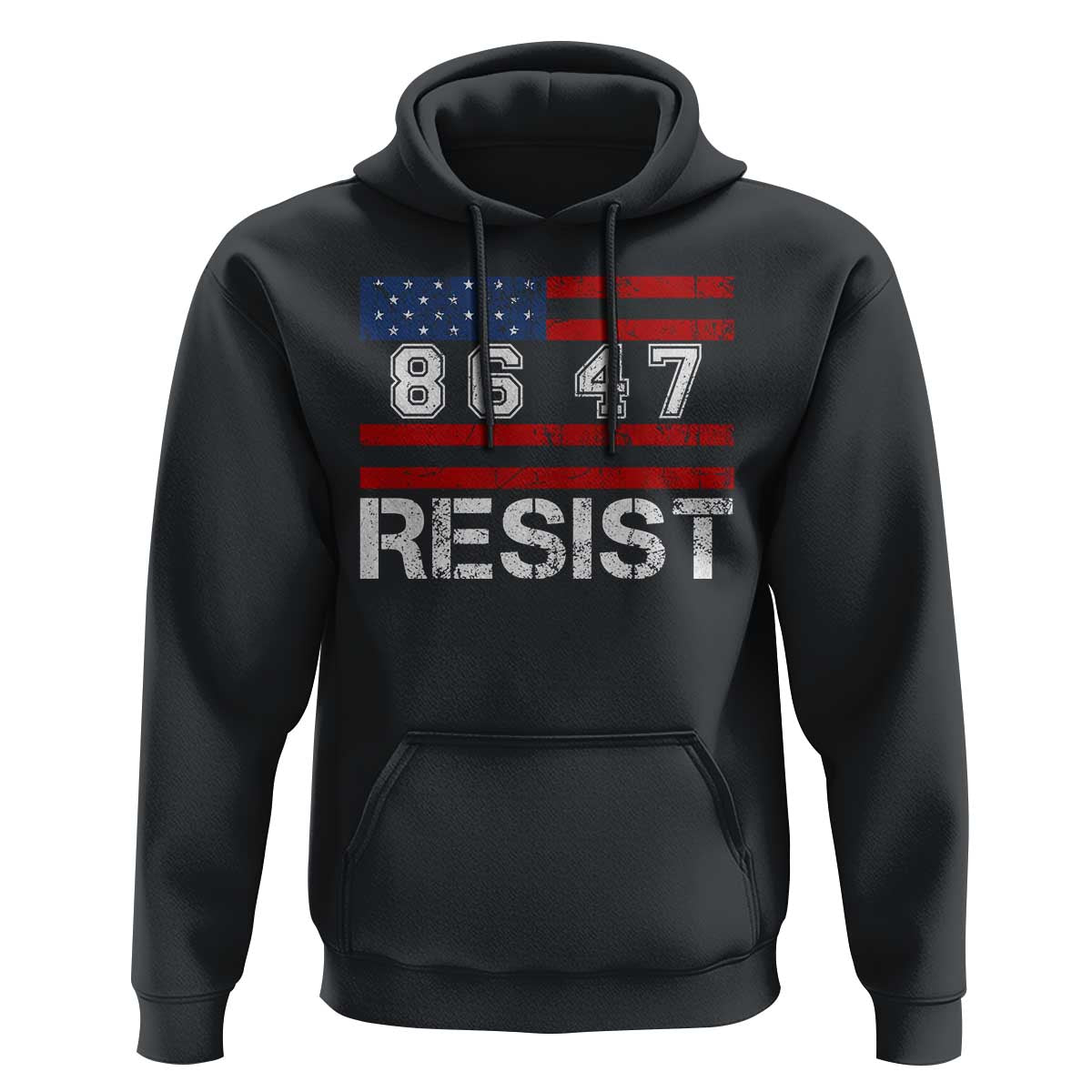8647 Resist Hoodie Retro Social Justice American Flag - Wonder Print Shop