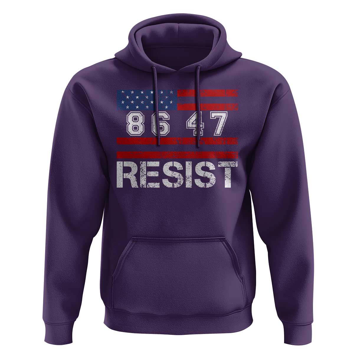 8647 Resist Hoodie Retro Social Justice American Flag - Wonder Print Shop