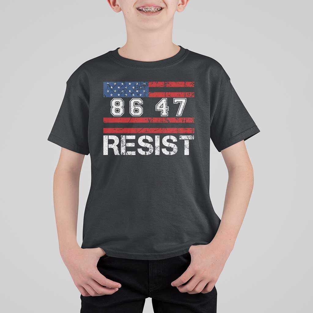 8647 Resist T Shirt For Kid Retro Social Justice American Flag - Wonder Print Shop