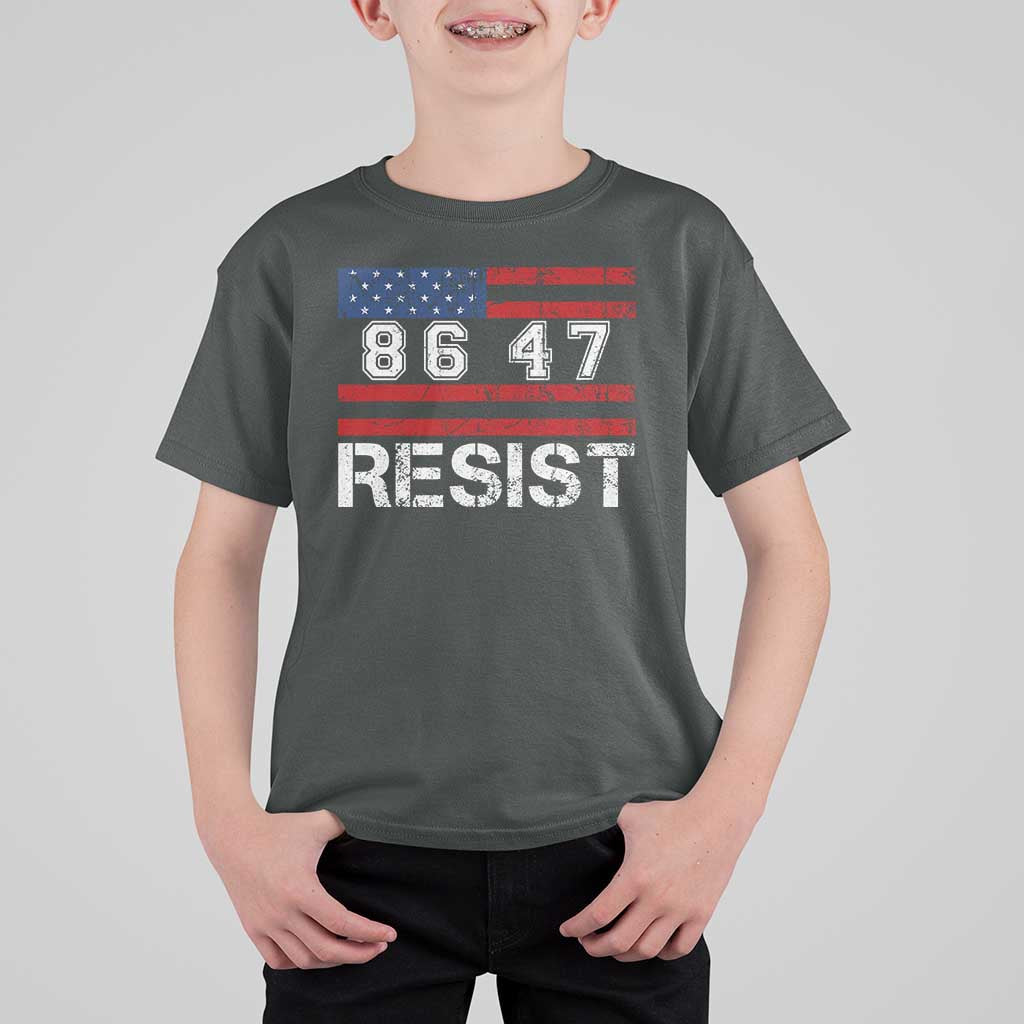 8647 Resist T Shirt For Kid Retro Social Justice American Flag - Wonder Print Shop