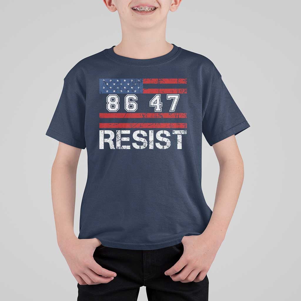 8647 Resist T Shirt For Kid Retro Social Justice American Flag - Wonder Print Shop