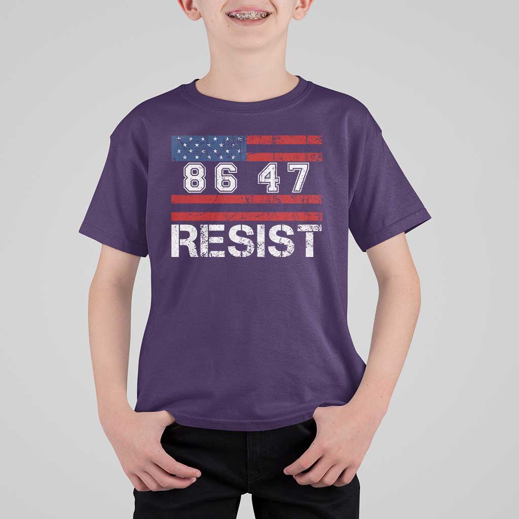 8647 Resist T Shirt For Kid Retro Social Justice American Flag - Wonder Print Shop