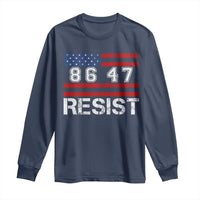 8647 Resist Long Sleeve Shirt Retro Social Justice American Flag - Wonder Print Shop