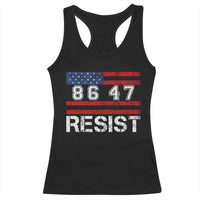 8647 Resist Racerback Tank Top Retro Social Justice American Flag - Wonder Print Shop