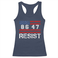 8647 Resist Racerback Tank Top Retro Social Justice American Flag - Wonder Print Shop