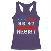 8647 Resist Racerback Tank Top Retro Social Justice American Flag - Wonder Print Shop