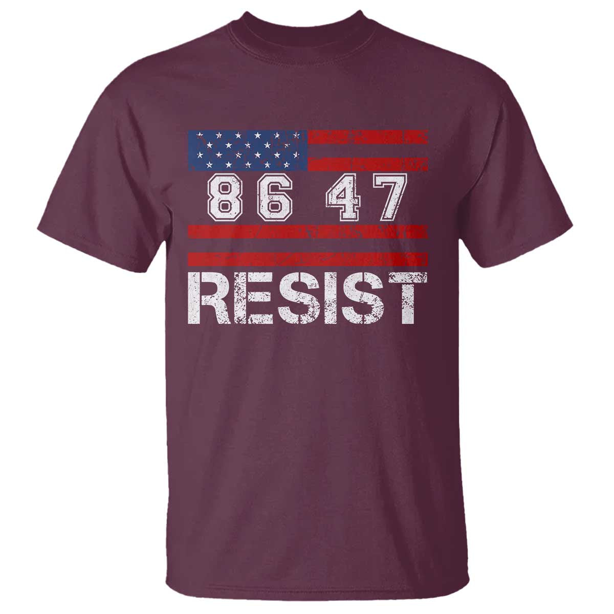 8647 Resist T Shirt Retro Social Justice American Flag - Wonder Print Shop