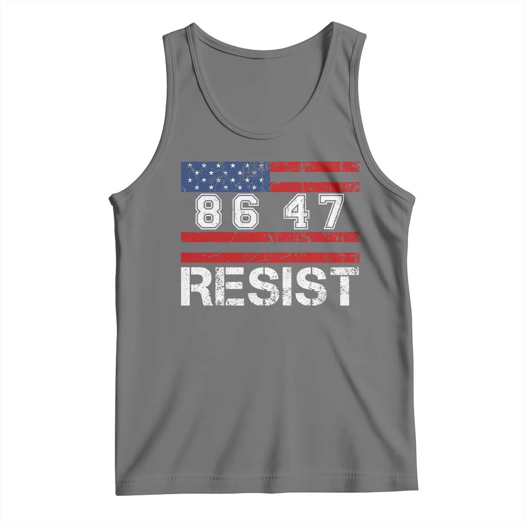 8647 Resist Tank Top Retro Social Justice American Flag - Wonder Print Shop