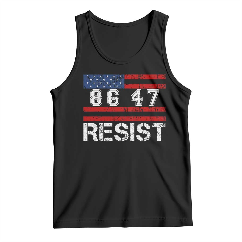 8647 Resist Tank Top Retro Social Justice American Flag - Wonder Print Shop
