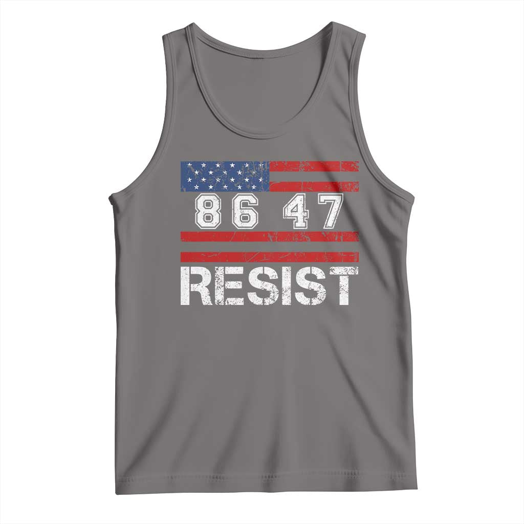 8647 Resist Tank Top Retro Social Justice American Flag - Wonder Print Shop