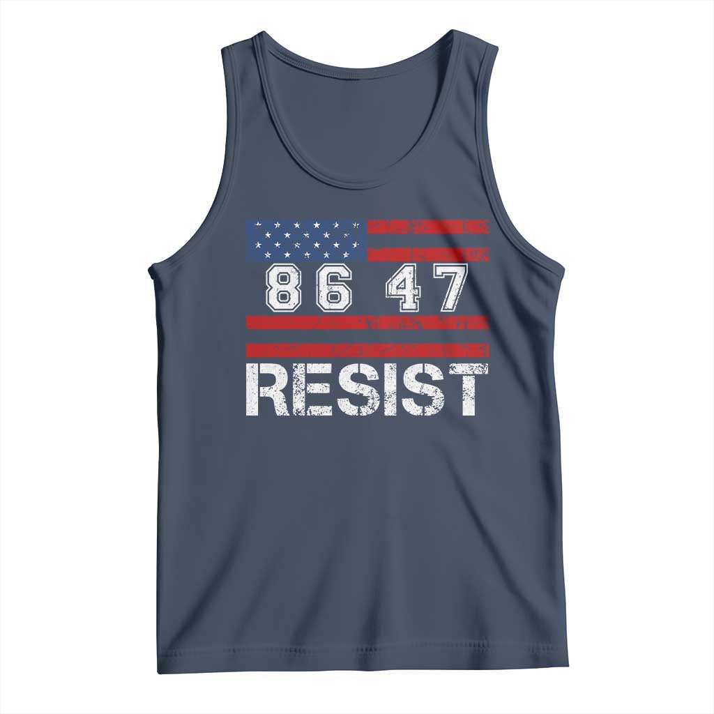 8647 Resist Tank Top Retro Social Justice American Flag - Wonder Print Shop