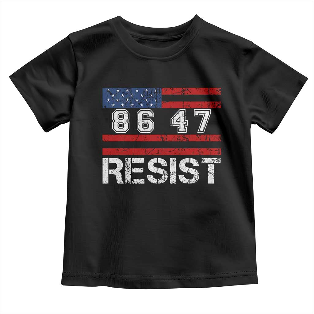 8647 Resist Toddler T Shirt Retro Social Justice American Flag - Wonder Print Shop