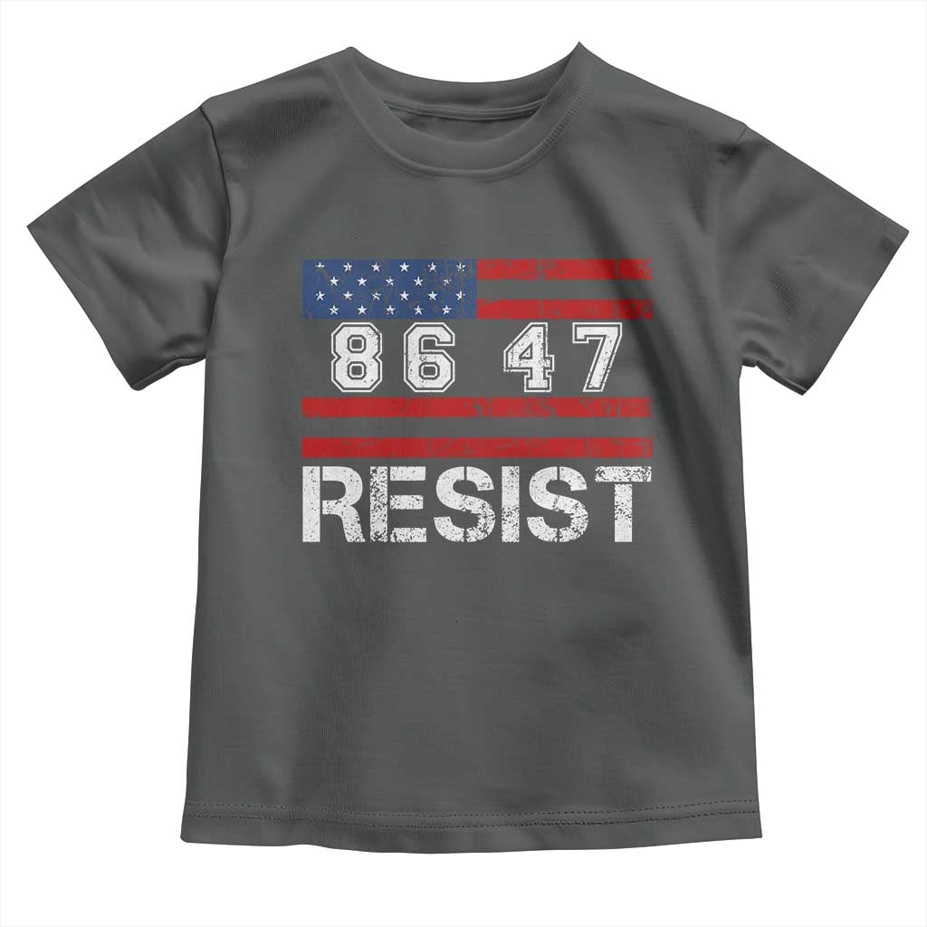 8647 Resist Toddler T Shirt Retro Social Justice American Flag - Wonder Print Shop
