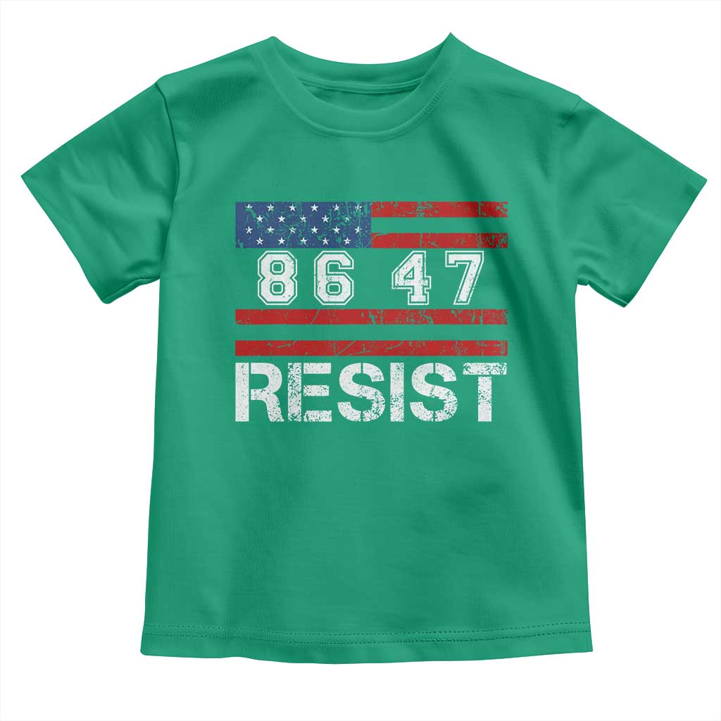 8647 Resist Toddler T Shirt Retro Social Justice American Flag - Wonder Print Shop