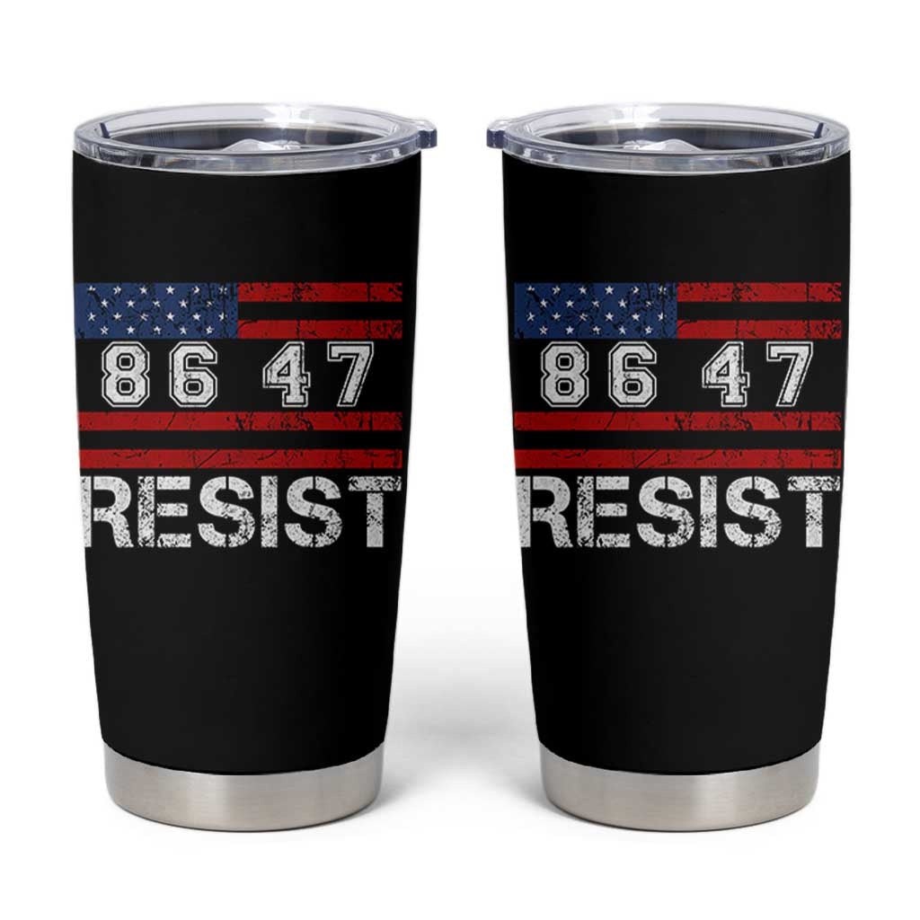 8647 Resist Tumbler Cup Retro Social Justice American Flag - Wonder Print Shop