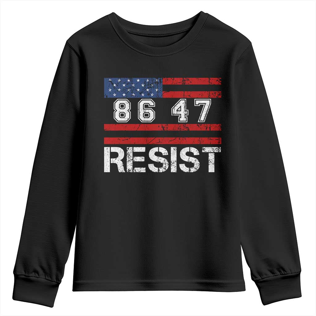 8647 Resist Youth Sweatshirt Retro Social Justice American Flag - Wonder Print Shop