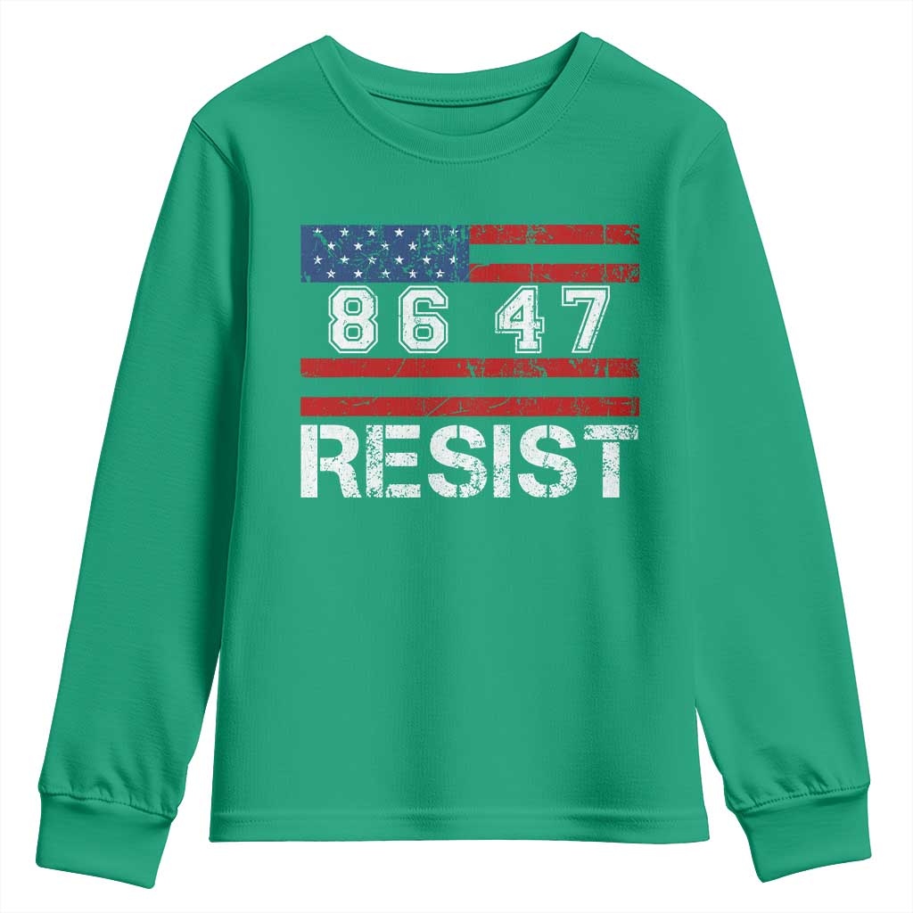 8647 Resist Youth Sweatshirt Retro Social Justice American Flag - Wonder Print Shop