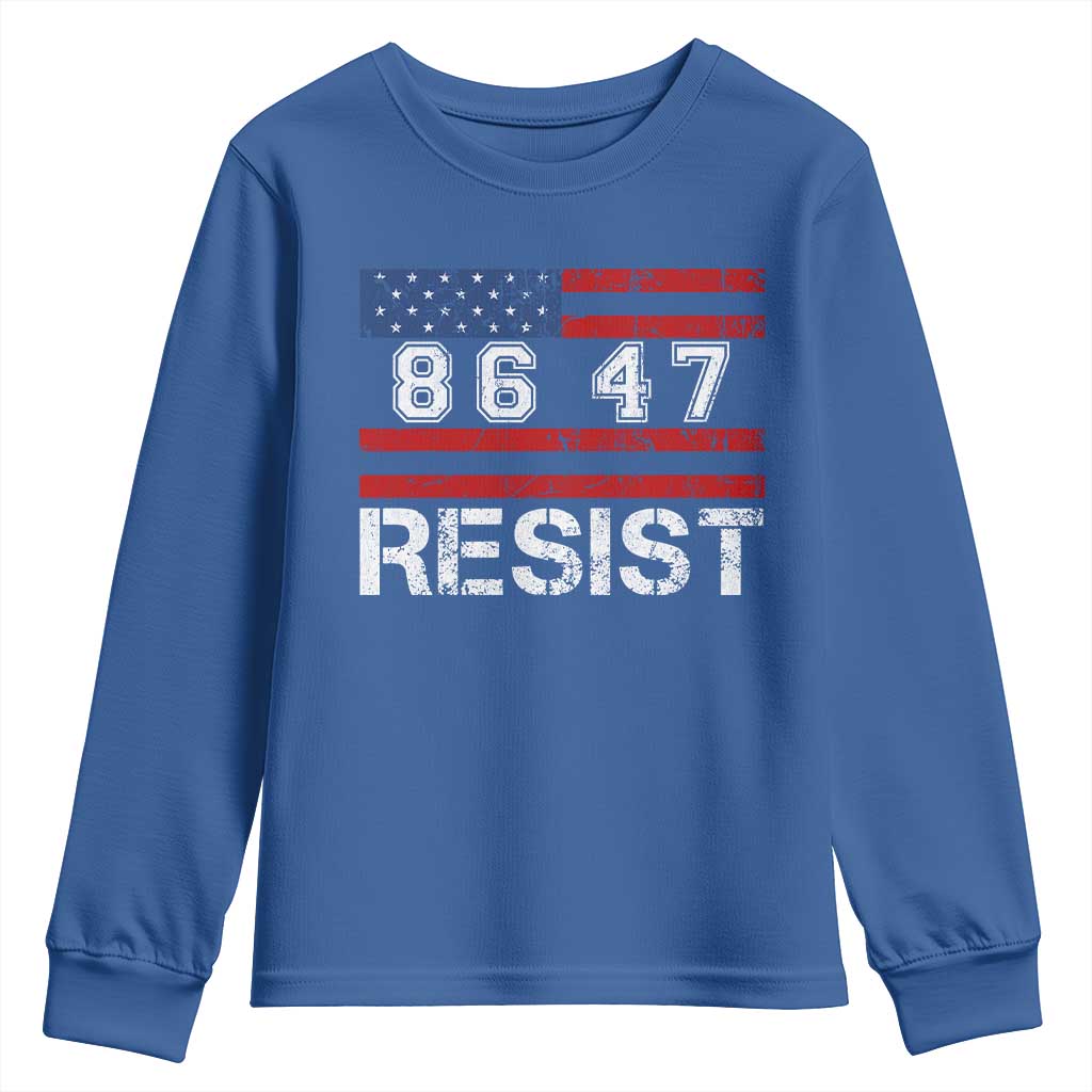 8647 Resist Youth Sweatshirt Retro Social Justice American Flag - Wonder Print Shop