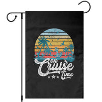 On Cruise Time Garden Flag Retro Summer Vacation Cruising - Wonder Print Shop