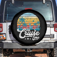On Cruise Time Spare Tire Cover Retro Summer Vacation Cruising - Wonder Print Shop