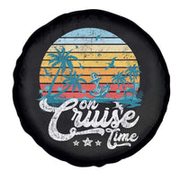 On Cruise Time Spare Tire Cover Retro Summer Vacation Cruising - Wonder Print Shop