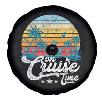 On Cruise Time Spare Tire Cover Retro Summer Vacation Cruising - Wonder Print Shop