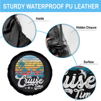 On Cruise Time Spare Tire Cover Retro Summer Vacation Cruising - Wonder Print Shop