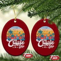 On Cruise Time Ceramic Ornament Retro Summer Vacation Cruising - Wonder Print Shop