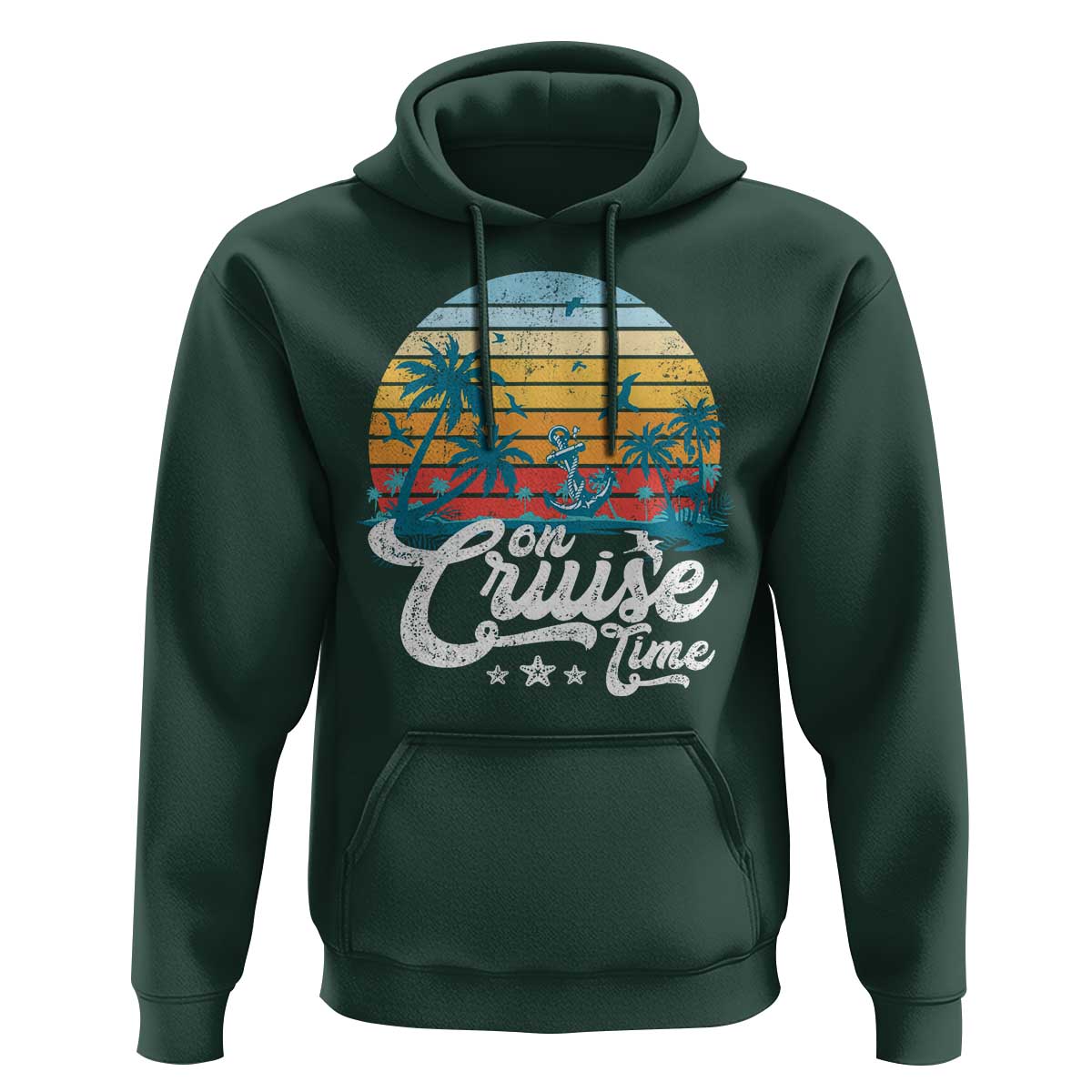 On Cruise Time Hoodie Retro Summer Vacation Cruising - Wonder Print Shop