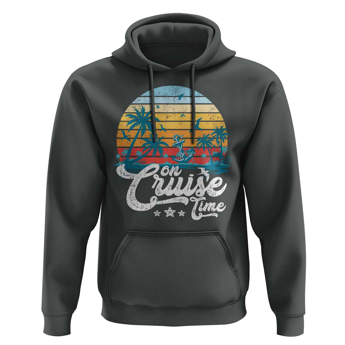 On Cruise Time Hoodie Retro Summer Vacation Cruising - Wonder Print Shop