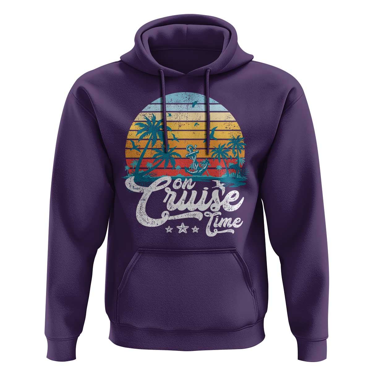 On Cruise Time Hoodie Retro Summer Vacation Cruising - Wonder Print Shop