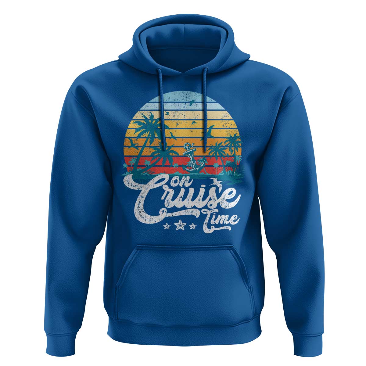 On Cruise Time Hoodie Retro Summer Vacation Cruising - Wonder Print Shop