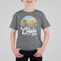 On Cruise Time T Shirt For Kid Retro Summer Vacation Cruising - Wonder Print Shop