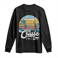 On Cruise Time Long Sleeve Shirt Retro Summer Vacation Cruising - Wonder Print Shop