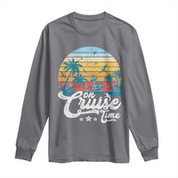 On Cruise Time Long Sleeve Shirt Retro Summer Vacation Cruising - Wonder Print Shop
