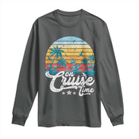 On Cruise Time Long Sleeve Shirt Retro Summer Vacation Cruising - Wonder Print Shop