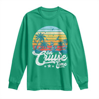 On Cruise Time Long Sleeve Shirt Retro Summer Vacation Cruising - Wonder Print Shop