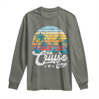 On Cruise Time Long Sleeve Shirt Retro Summer Vacation Cruising - Wonder Print Shop