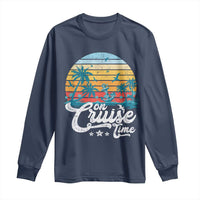 On Cruise Time Long Sleeve Shirt Retro Summer Vacation Cruising - Wonder Print Shop