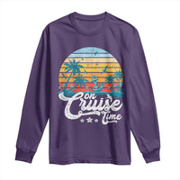 On Cruise Time Long Sleeve Shirt Retro Summer Vacation Cruising - Wonder Print Shop