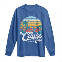 On Cruise Time Long Sleeve Shirt Retro Summer Vacation Cruising - Wonder Print Shop