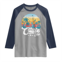 On Cruise Time Raglan Shirt Retro Summer Vacation Cruising - Wonder Print Shop