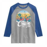 On Cruise Time Raglan Shirt Retro Summer Vacation Cruising - Wonder Print Shop