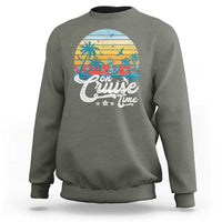 On Cruise Time Sweatshirt Retro Summer Vacation Cruising - Wonder Print Shop
