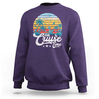 On Cruise Time Sweatshirt Retro Summer Vacation Cruising - Wonder Print Shop