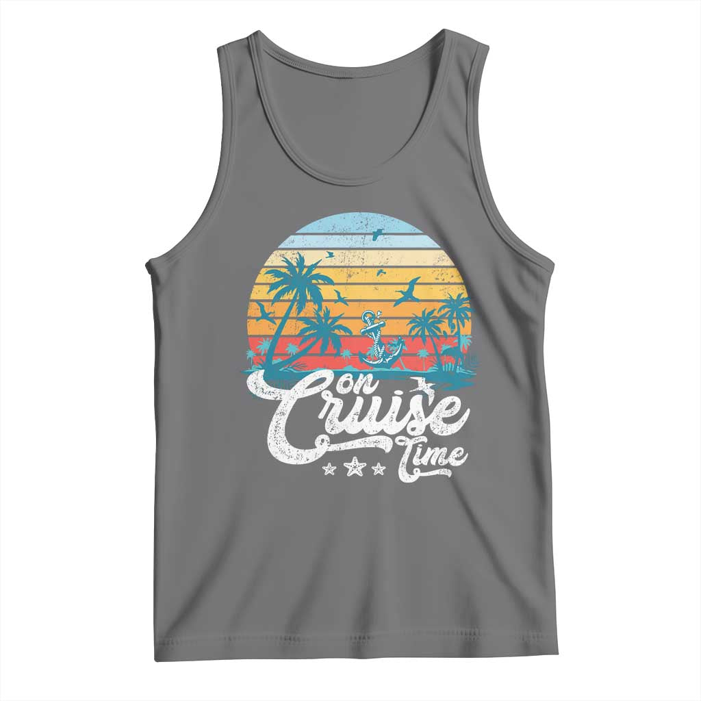 On Cruise Time Tank Top Retro Summer Vacation Cruising - Wonder Print Shop
