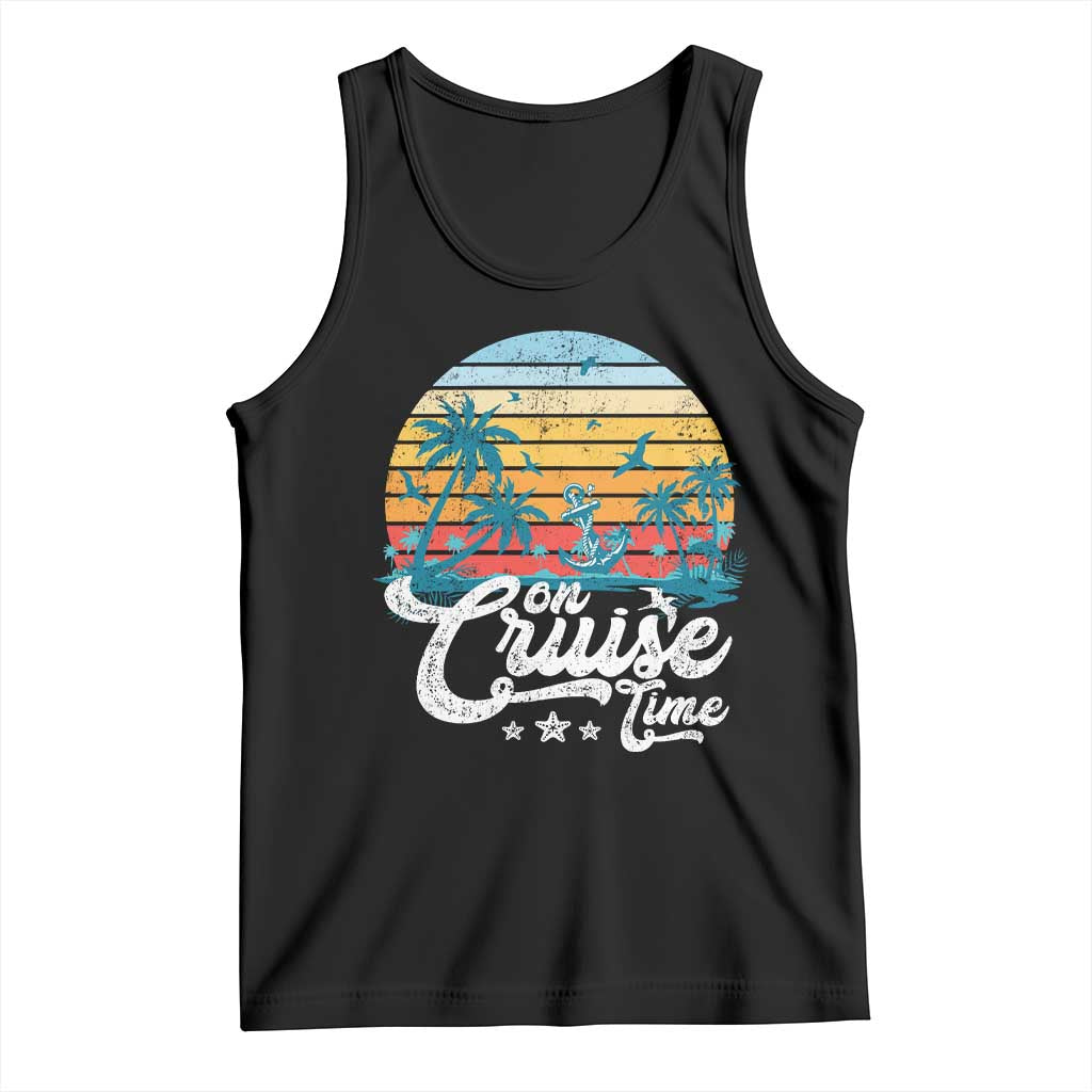On Cruise Time Tank Top Retro Summer Vacation Cruising - Wonder Print Shop